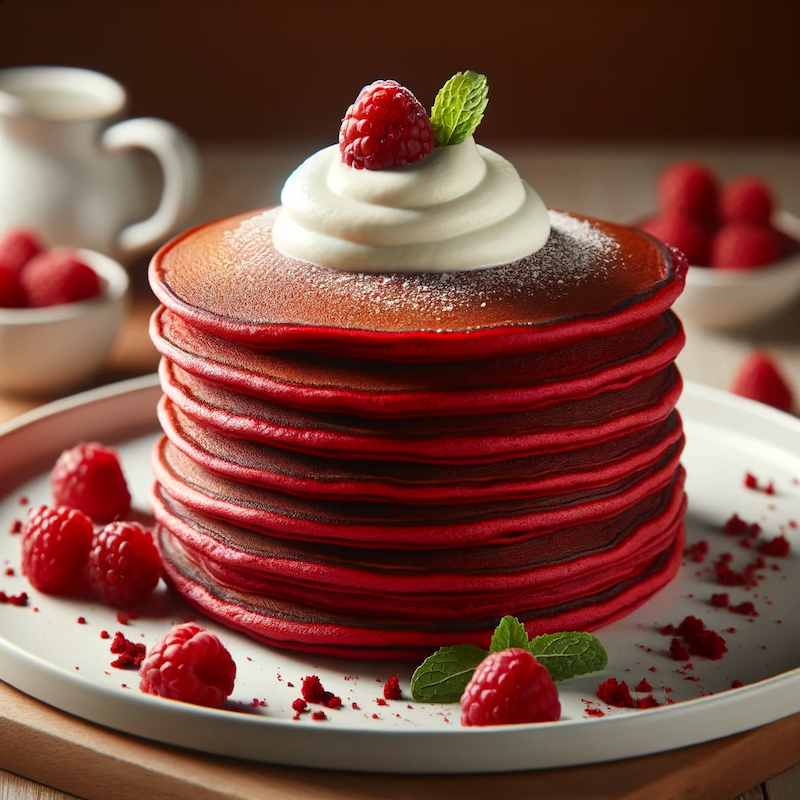 red velvet pancakes